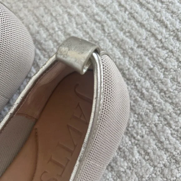 Eric Javits Gold Metallic Ballet Flat Women’s Size 9 NEW Breathable Mesh - Picture 12 of 13